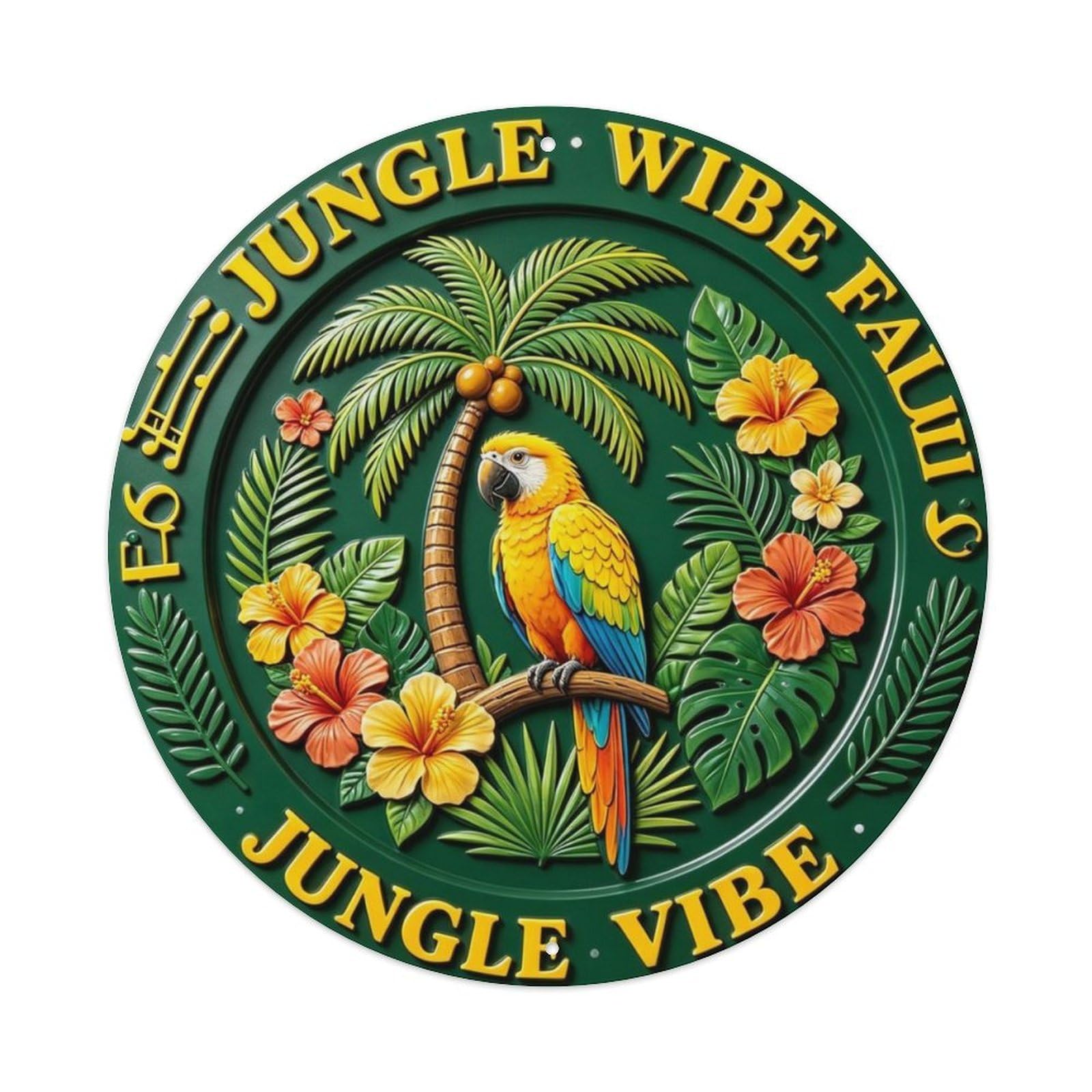 Jungle Vibe Metal Tin Sign Plaque