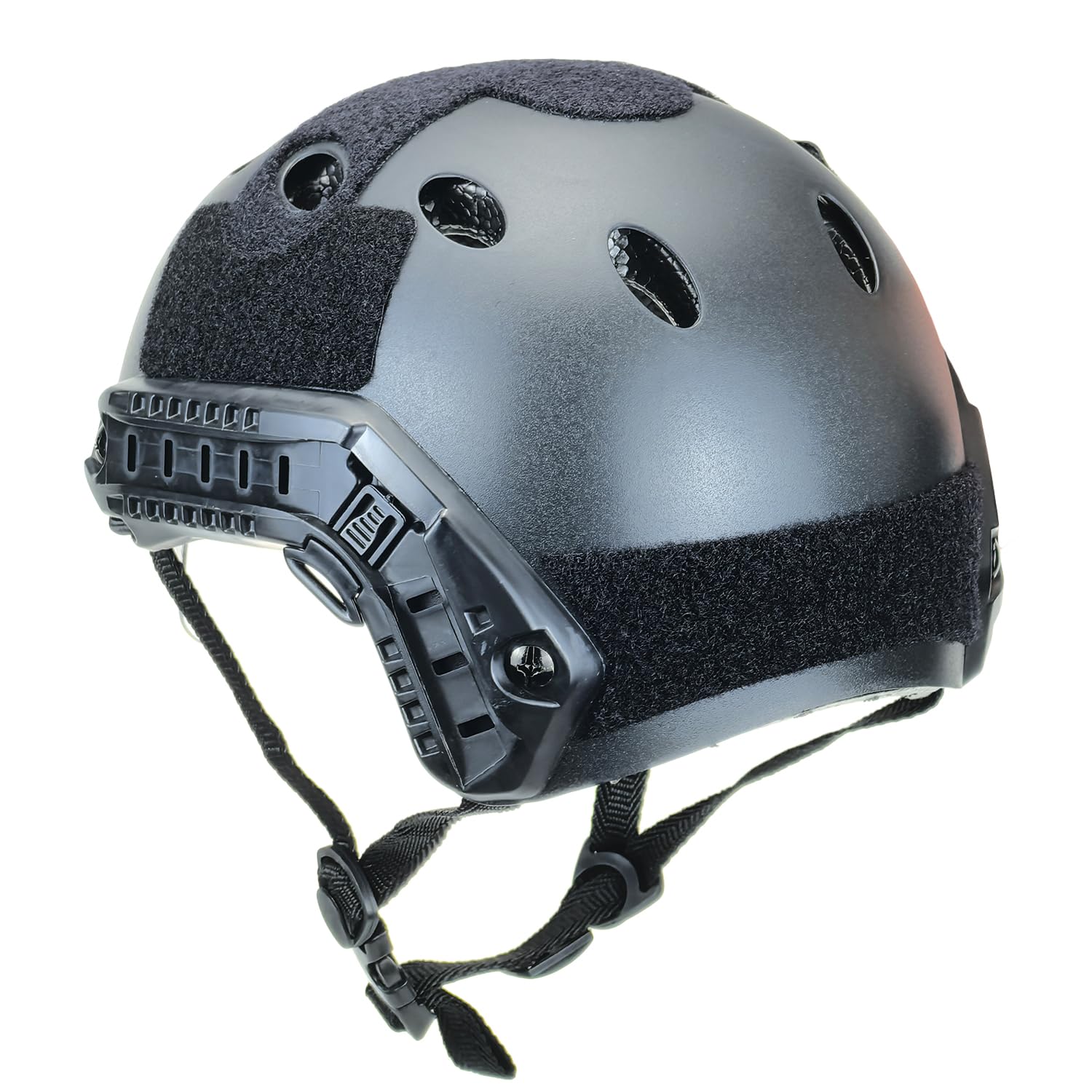 ATAIRSOFT Casque de combat de type SWAT de style militaire de l'armée avec lunettes de protection pour tir de combat rapproché, airsoft et paintball Noir