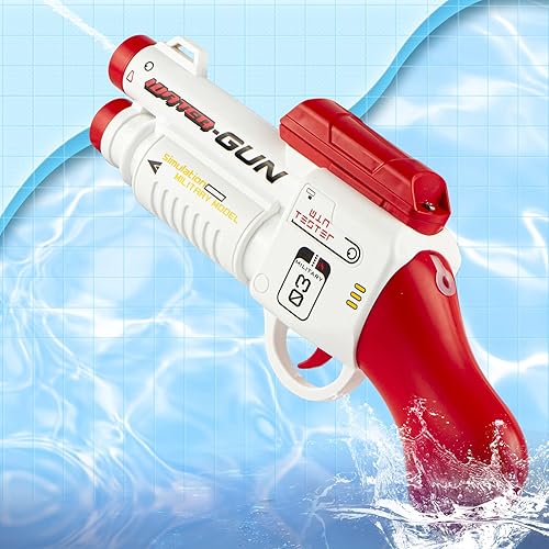 Miniatura 4 de ROUSEWIT Pistola de agua eléctrica de 20 pies, rango de 2.2 fl oz, capacidad súper pistola de agua, piscina de verano, playa, pistola de