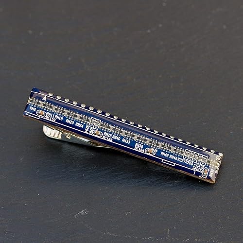Miniatura 2 de Circuit Board Tie Clip unique gift for computer geek Dark blue