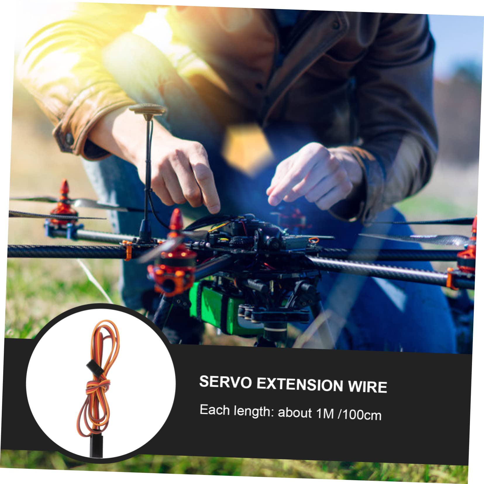 VICASKY 20 cables de extensión para Futaba Cable adaptador de alta calidad para maquetas y helicópteros, material plástico resistente con alambre de cobre para conexiones receptoras