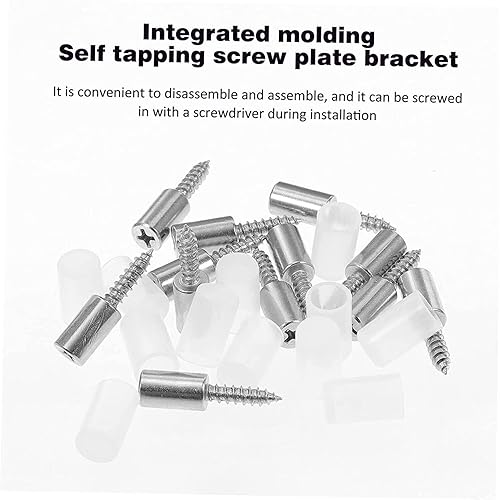 Miniatura 3 de Tornillos autorroscantes, soporte laminado para gabinete, soporte para tablilla sin perforación con funda antideslizante, adecuado para orificio de