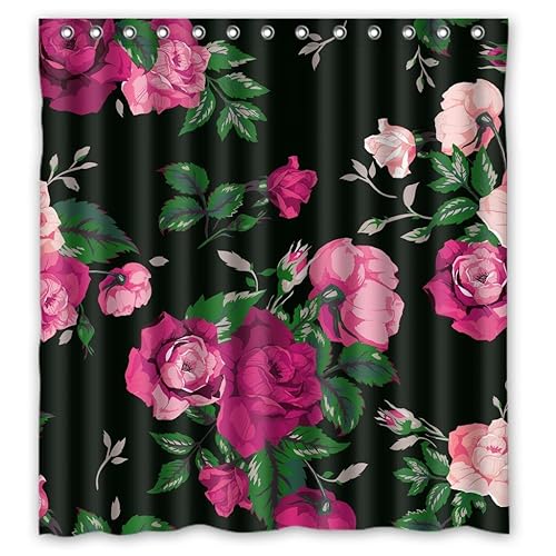 Red And Pink Shower Curtains Amazon Com