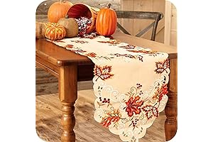 OurWarm Thanksgiving Table Runner, 15 x 67 Inch
