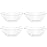 PLASTICPRO Disposable Square Serving Bowls, Party Snack or Salad Bowl, Plastic Clear or White Pack of 4 (8 OUNCE, Clear)