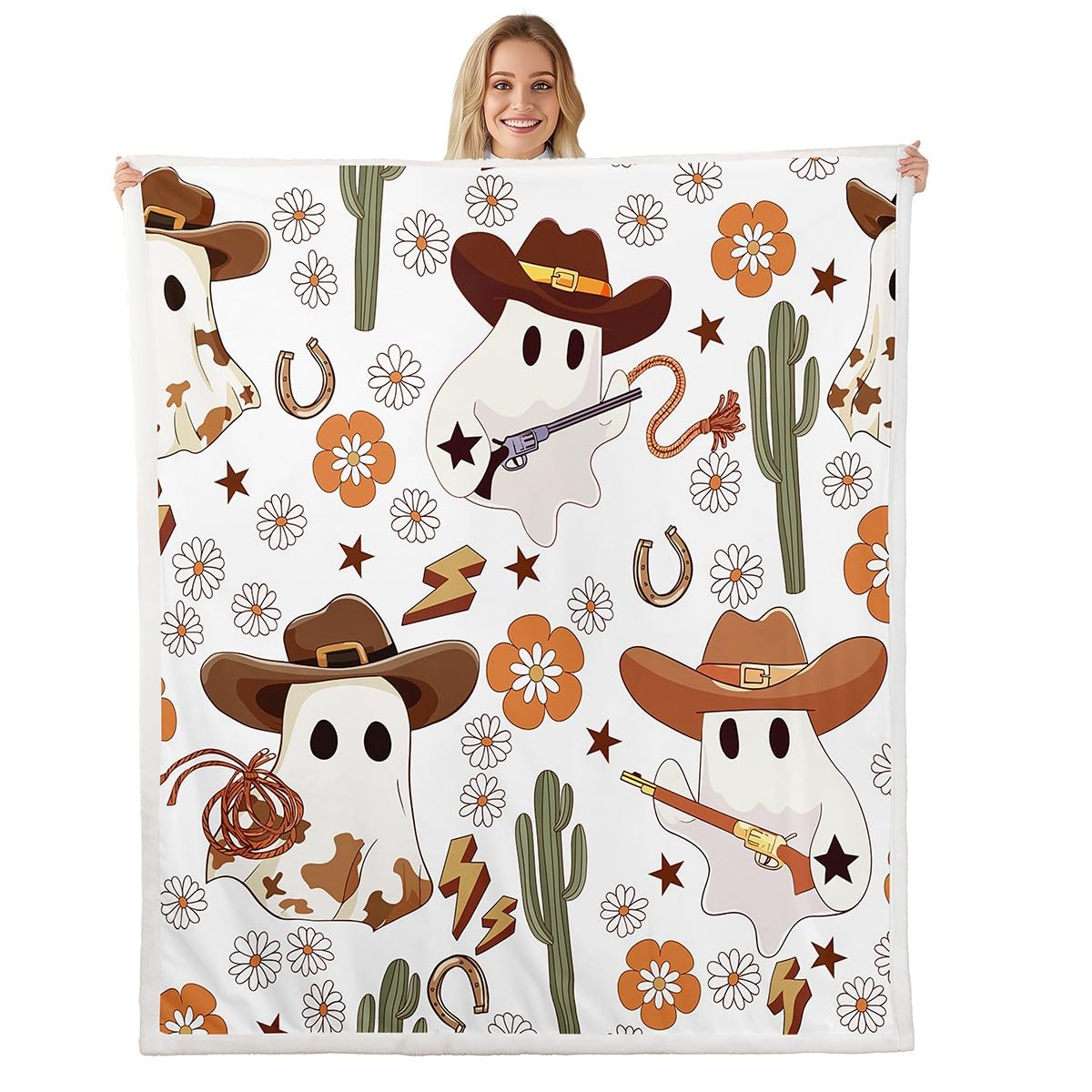 Couverture polaire douce thématique Halloween parfait cadeau pour enfants