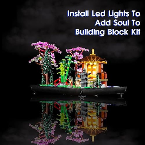 Miniatura 3 de Vaodest Luz LED para Lego 10315 Icons Tranquil Garden Set, diseño y configuración compatible con el modelo 10315 (solo luz LED, no kit de bloques de