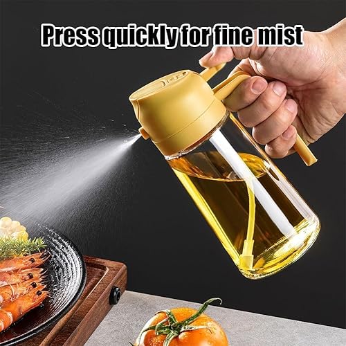 Miniatura 2 de Anatoeway Botella dispensadora de aceite de 16 onzas para cocina, dispensador de aceite de oliva 2 en 1 y rociador de aceite, rociador de aceite