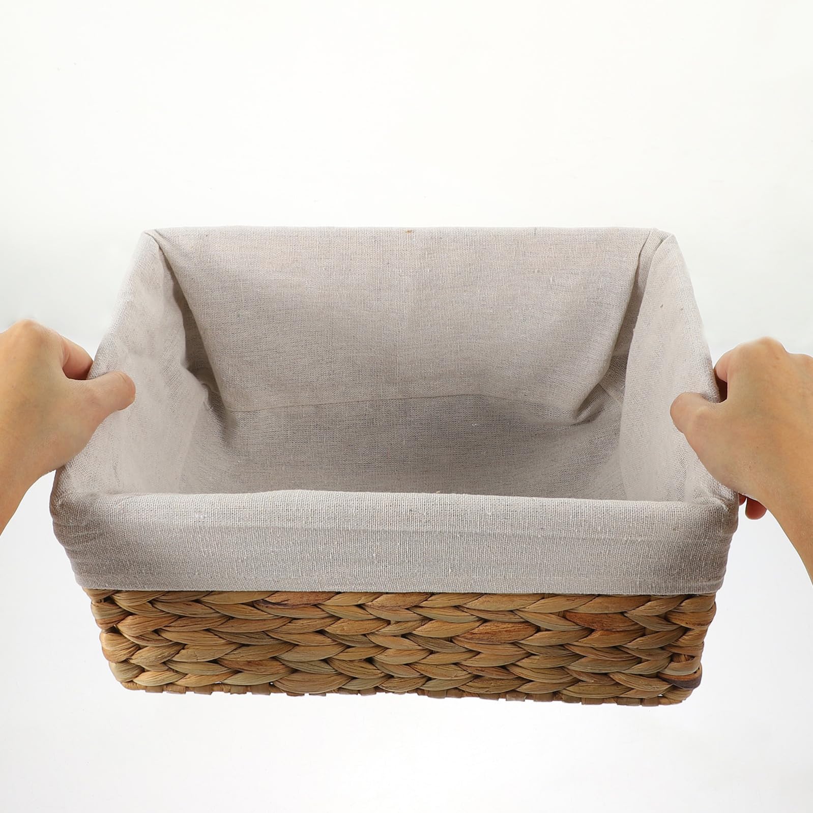 ibasenice Cesto Intrecciato in Paglia Resistente e Multifunzionale per Decorazione Interna e Organizzazione Tessuto Naturale dallo Stile Semplice ed Elegante