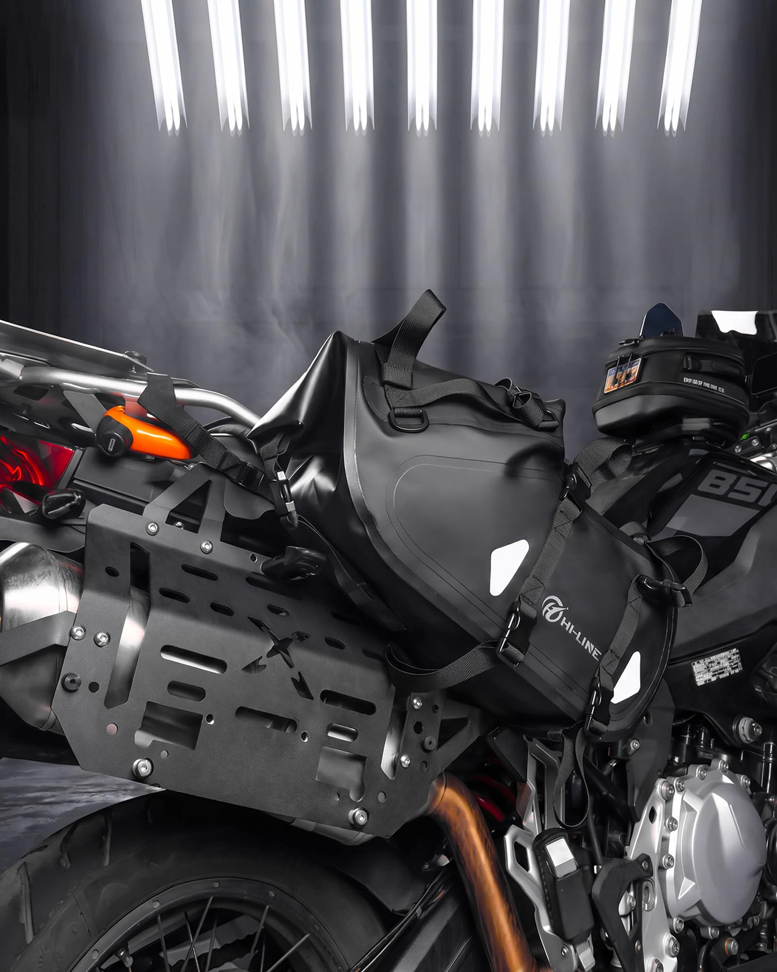 HI-LINE Sacoches de moto 28 L (14 L x 2) imperméables pour porte-bagages latéraux d'aventure