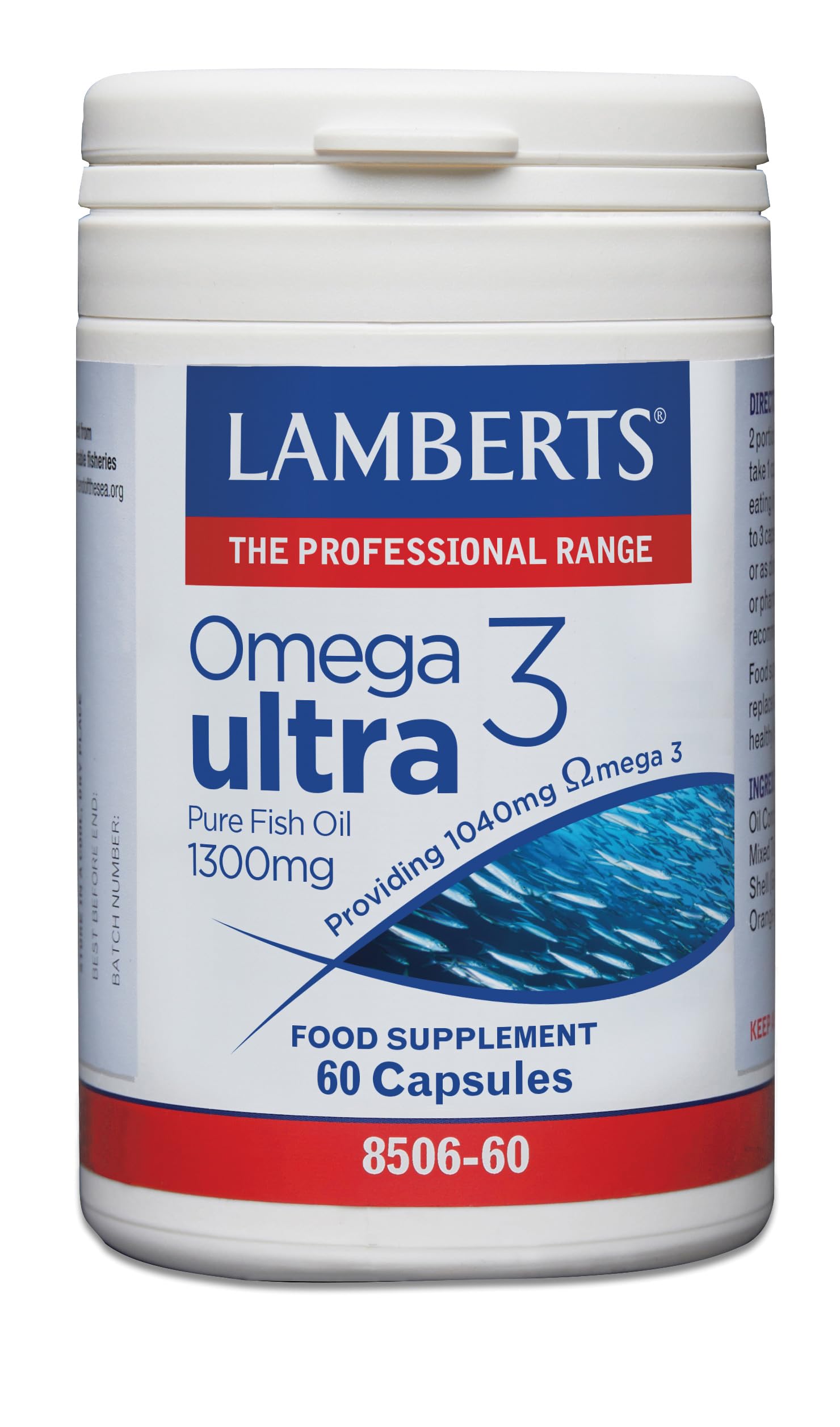 Lamberts Omega 3 Ultra - Pure Fish Oil 1300mg - 60 Capsules