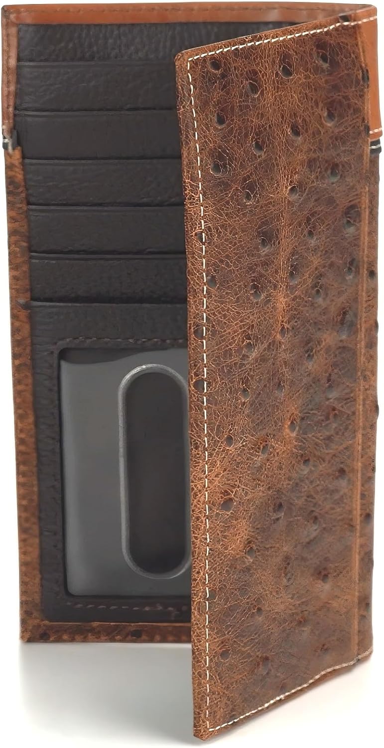 ARIAT Men's Rodeo Ostrich Print Floral Embossed Wallet - A3553102 One Size - Image 3