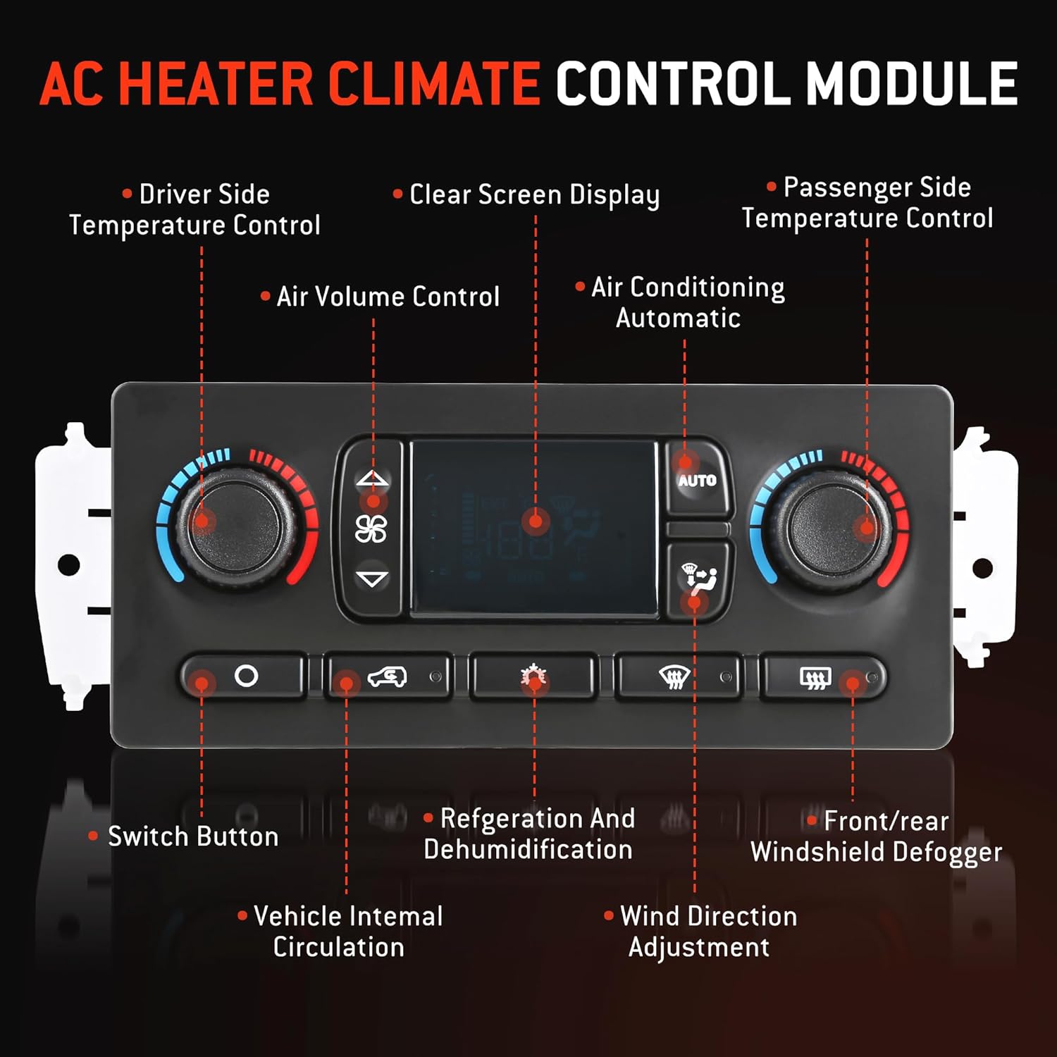 599-211XD Climate Control Module AC Control Panel Fit for 2003-2007 Chevy GMC Buick Cadillac Hummer H2 Vehicle - Silverado Sierra 1500 2500 3500 Tahoe Suburban Avalanche Yukon XL Trailblazer Envoy