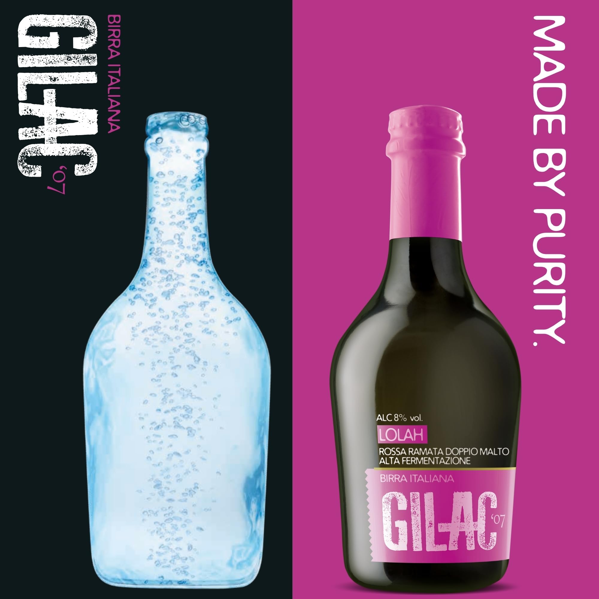 GILAC LOLAH DOUBLE IPA Birra artigianale Doppio Malto 6 Bottiglie da 75 cl, Birra rossa Italiana Non Filtrata e Non Pastorizzata, Birre Artigianali Confezioni Regalo - Gradazione Alcolica 8% Vol