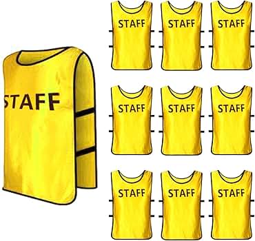 STAFFビブス スタッフ用 ユニホーム スタッフゼッケン 10枚 オレンジ STAFFビブス スタッフ用 ユニホーム スタッフゼッケン 10枚 オレンジ