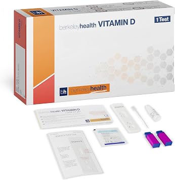 Vitamin D Test Kit, Easy Home Use, Clear Results 1 Test | Indicates vitamin D 25-OH levels, Finger-prick blood sample, Result in minutes, Convenient home test, Clear results
