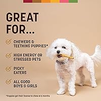 Vista 7 de Earth Animal No Hide Stix - Palitos masticables para perros pequeños sin cuero crudo de larga duración, mantequilla de maní, 10