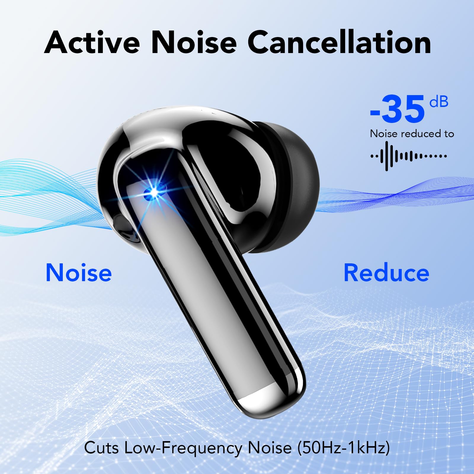 Wireless Earbuds, 2026 Bluetooth 5.4 Headphones in Ear with 4 ENC Mic Ear Buds HiFi Stereo Sound Wireless Earphones 40H Playtime Bluetooth Earbud IP7 Waterproof USB-C for iOS/iPhone/Android Black — view 6