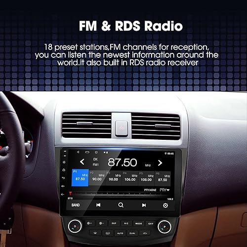 Miniatura 3 de Para Honda Accord 7th 2003-2007 Android Car Stereo, Carplay integrado y Android Auto, pantalla táctil capacitiva de 10 pulgadas, unidad de