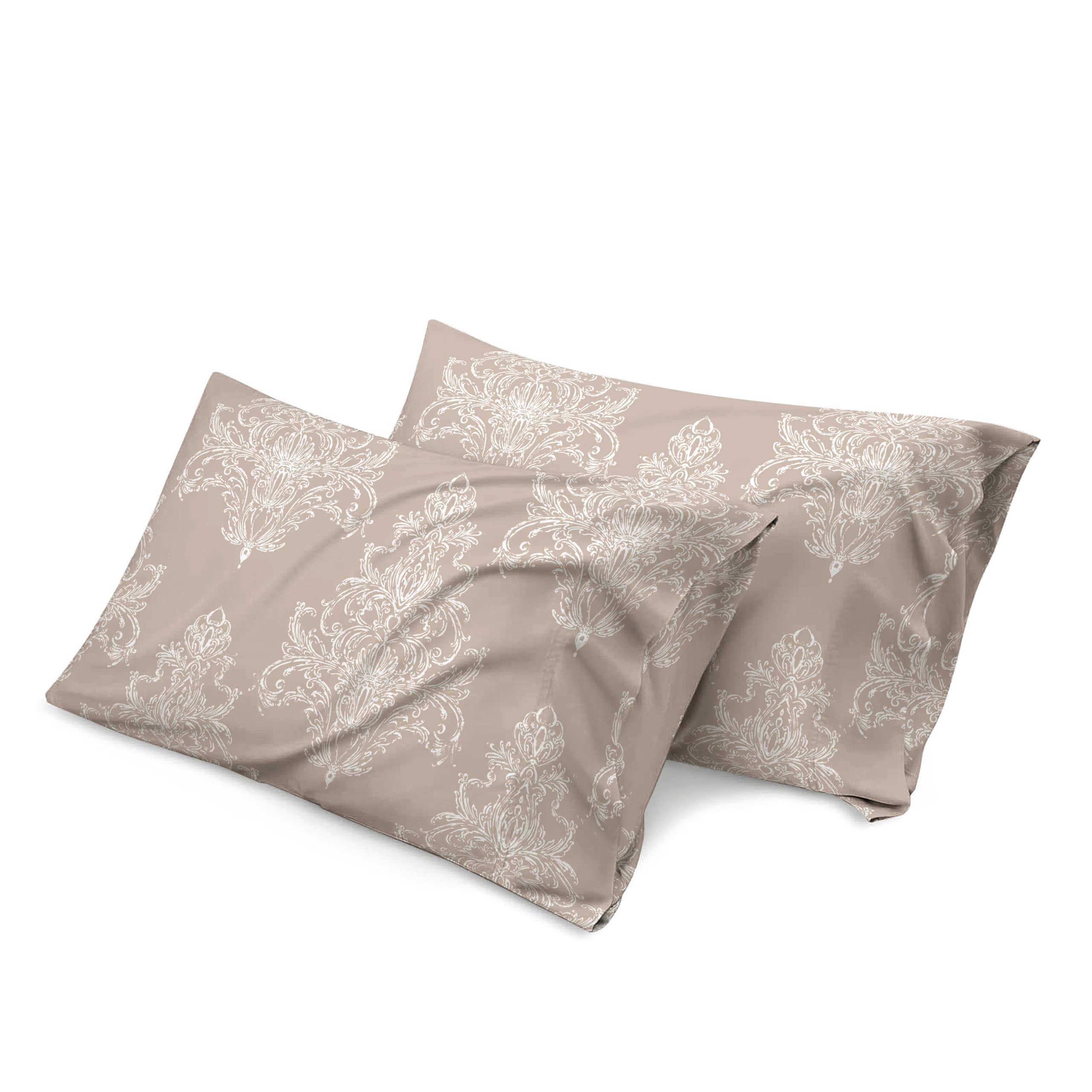 RELIANCE Bedding & Linen 100% Egyptian Cotton Pack Of 2 Pillow Covers 400 Thread Count Floral Printed Design Pillow Cases 2 Pack