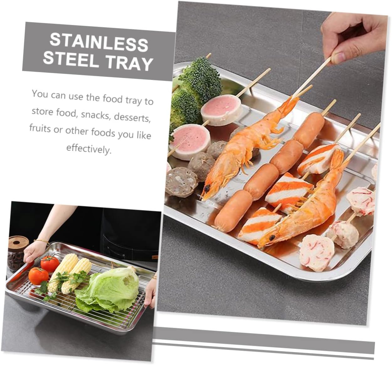 PRETYZOOM Baking Sheet Rack Set Roasting Pan Rack Sheet Tray Stainless Steel Oven Pan