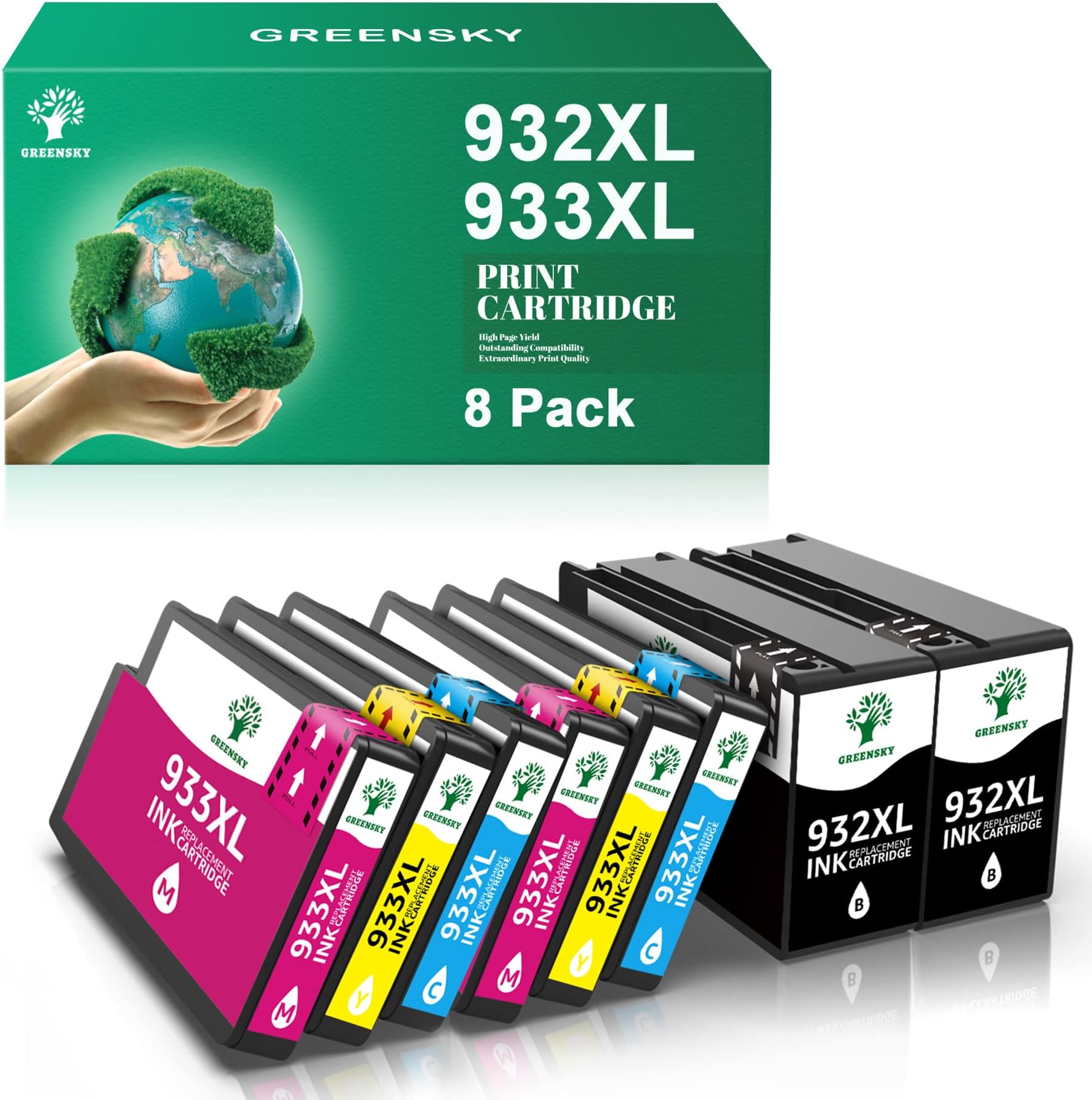 HP 932XL/933XL Pack De 4 Cartouches D'Encre Noire, Cyan, Magenta Et