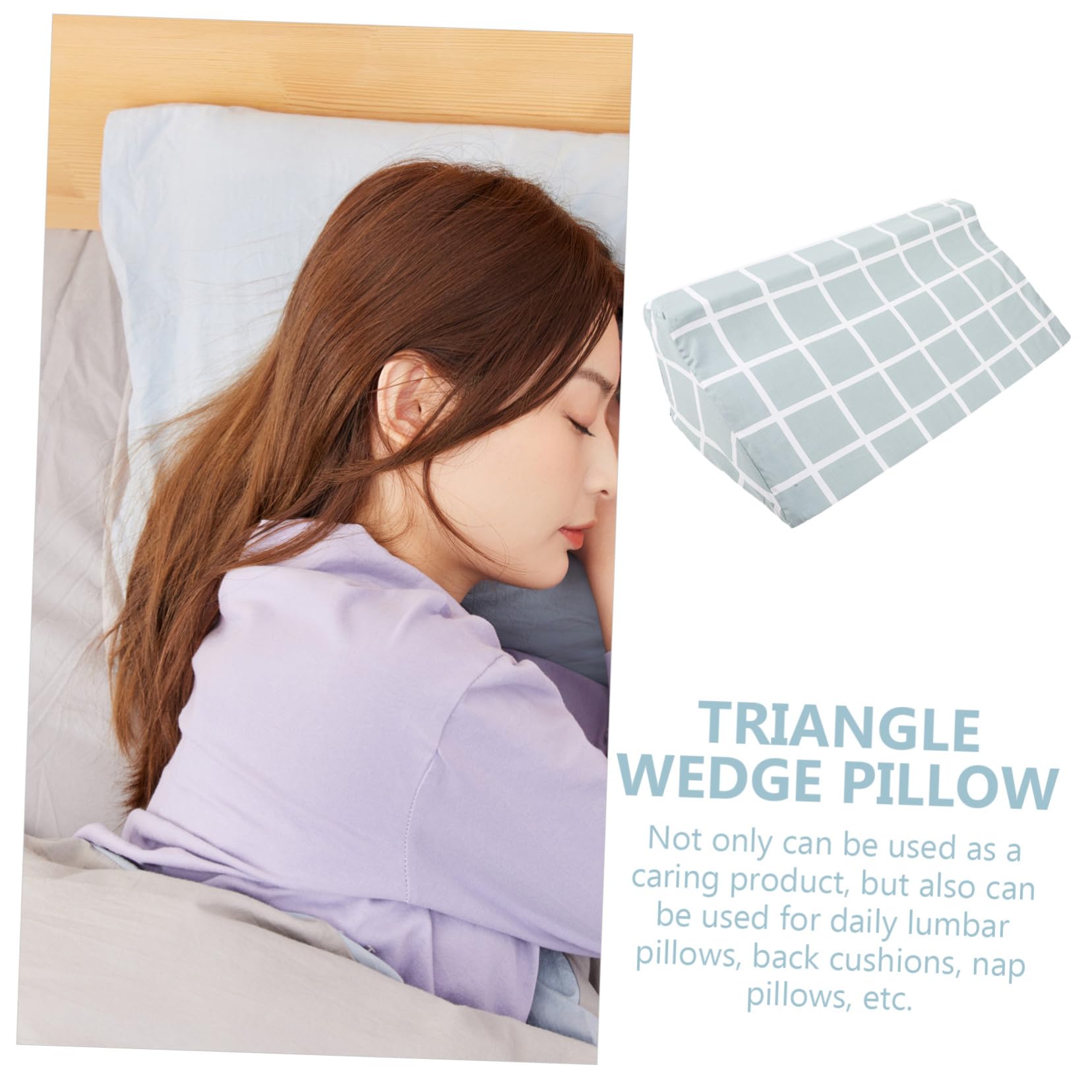 Almohada de Cuña Triangular para Cama Corporal 50x25x15 Cm, Cojín de Posicionamiento de Espuma de Alta Densidad, Soporte Ergonómico para Pacientes y Personas Mayores, Uso