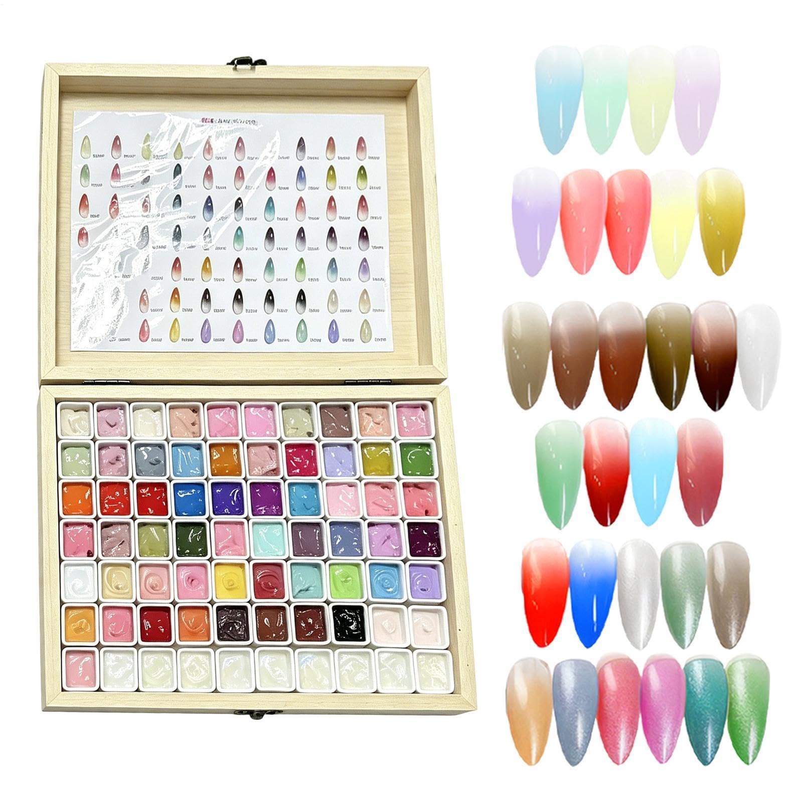 Żel do malowania Paleta Artystyczna 70 Kolorów Do Francuskiego Manicure | Kolory Żeli Paznokci dla początkujących, kobiet, dziewczyn, w domu, salonie, podróży, na imprezy, spa i