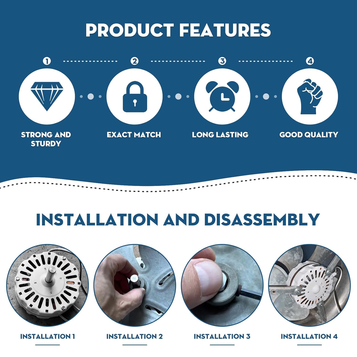 F0510B2944 F0510B2497 Power Vent Attic Fan Motor Replacement for Lomanco Lomancool 2000 & Add-A-Vent 1800 Series Roof Mount Power Vent Motor 3.4 A,120 V. Replaces A0416B2059 A0510B2389 F0510B2497