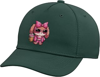 Easter Bunny Sunglasses Bow Coffee Bougie Girls Kids Women Adjustable Baseball Hat