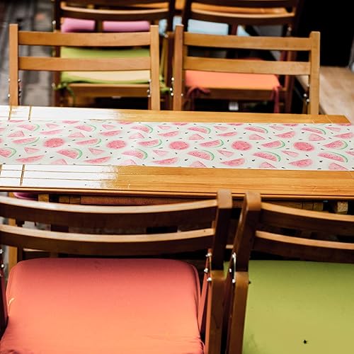 Miniatura 7 de Camino de mesa de sandía de 14 x 72 pulgadas, decoración de fiesta de melón uno en un melón, camino de mesa de verano al aire libre para bodas,