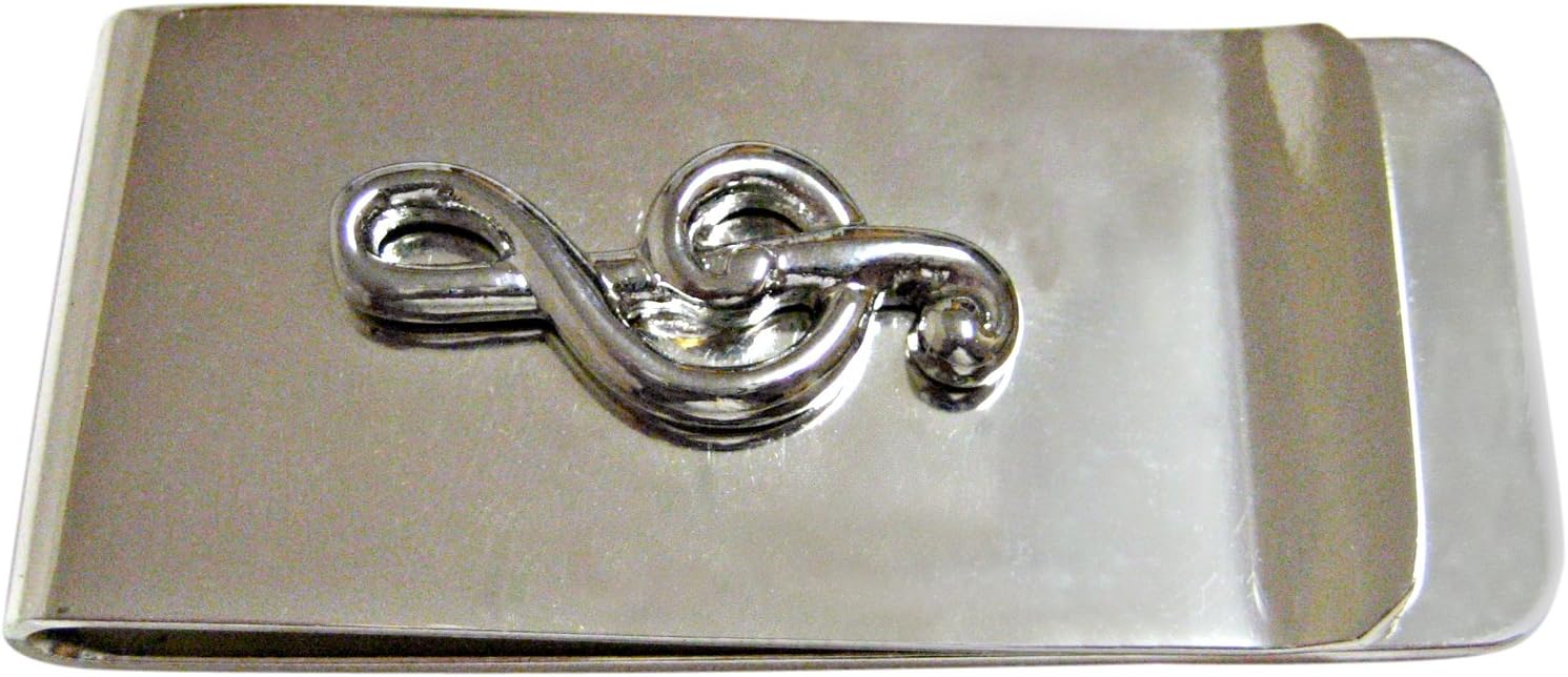 Kiola Designs Silver Toned Musical Treble Note Money Clip