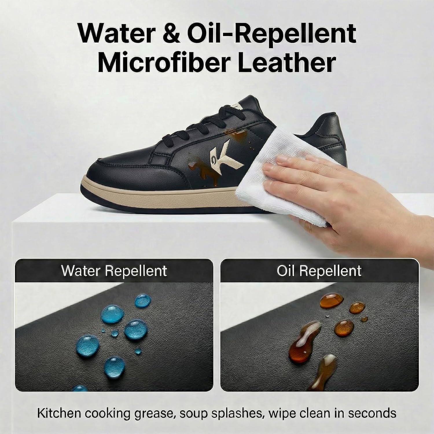 Women's Non Slip Water Resistant Casual Walking Work Sneakers Lightweight Comfortable Slip Resistant Shoes for Food Service Kitchen Nurse Restaurant Chefs - Image 2