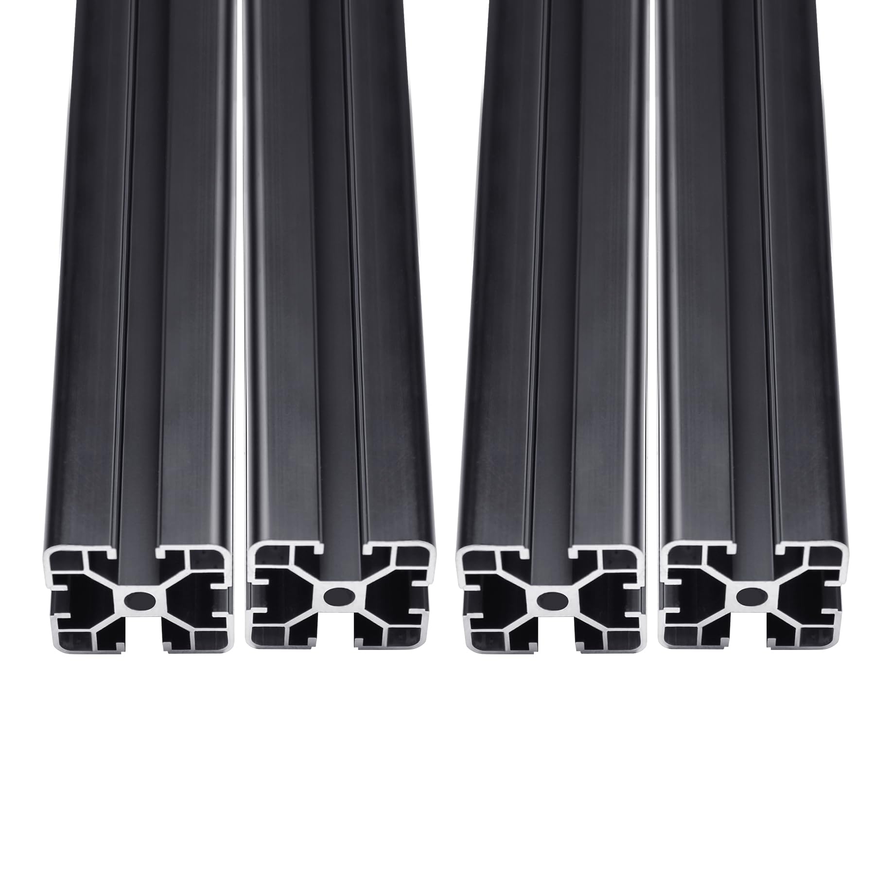 Photo 1 of (PLASTIC) ***SIMILAR VIEW PHOTOS *** Abeicy 4 Pieces 48" Length T Slot 4040 Aluminum Extrusion Profile Extruded Linear Motion Guide Rail for 3D Printer, CNC Machine and DIY Material, Black
