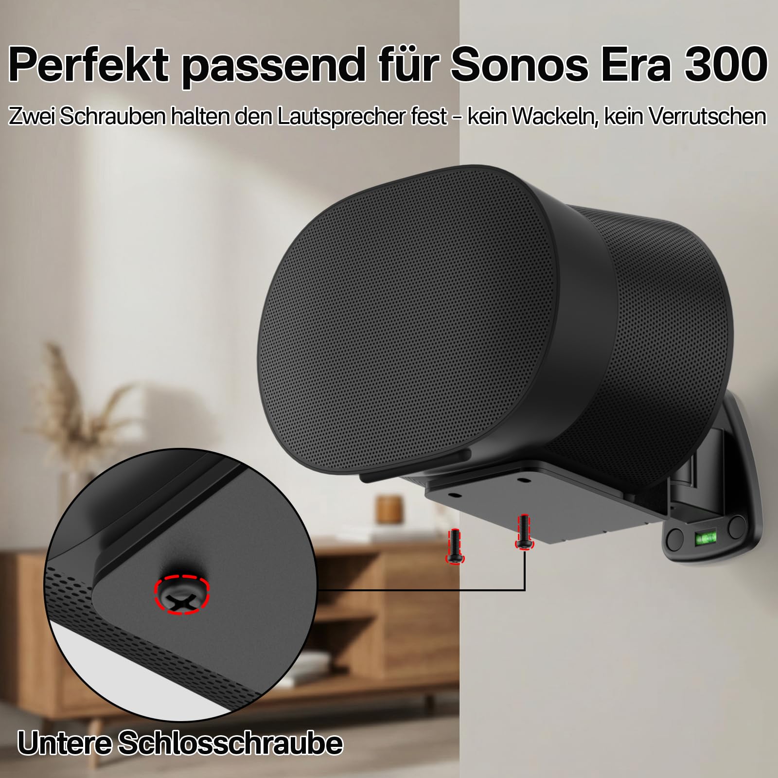 Supporto per altoparlanti Sonos Era 300 da parete, supporto per altoparlanti regolabili per supporto Sonos Era 300, resistente supporto da parete per altoparlanti fino a 10 kg, confezione da 2