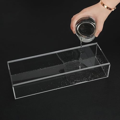 Miniatura 5 de Jarrón rectangular de acrílico transparente ideal para flores frescas, centros de mesa y decoración, 12 agujeros, 3 agujeros (1 grupo para cada uno)