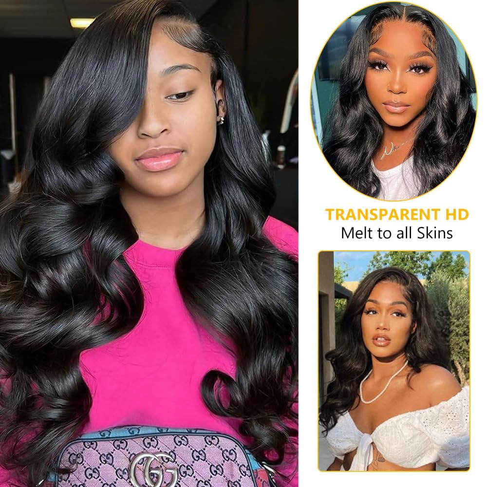 QTHAIR 18A Grade Brazilian Human Hair Body Wave Bundles with Swiss 4x4 Lace Closure (18 20 22+16 Inch,middle part) 100% Brazilian Virgin Hair 3 Bundles with Closure