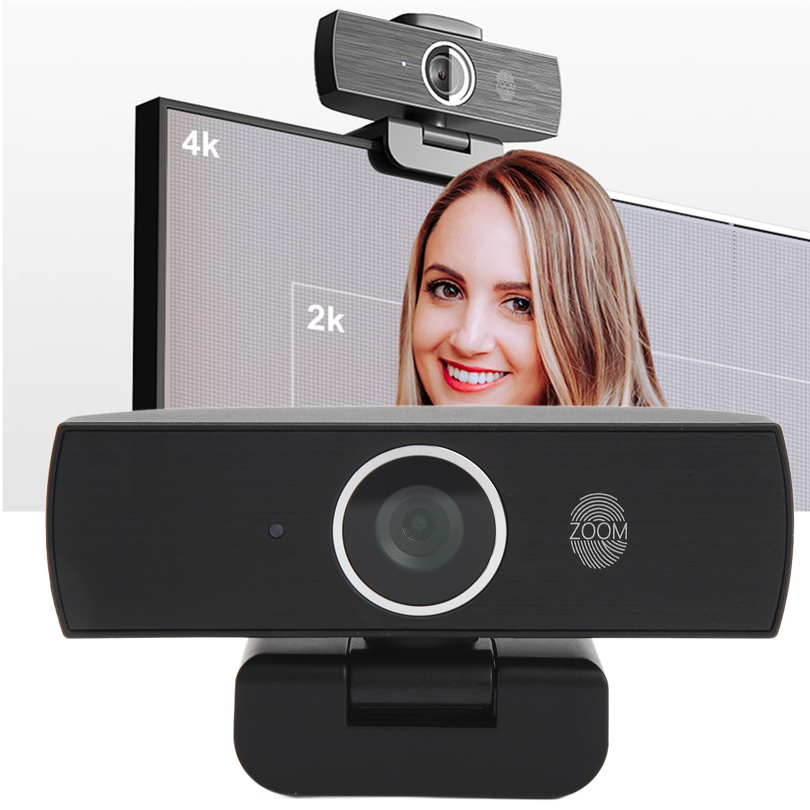 KIMISS Cámara Web USB 4K Cámara Web UHD de Enfoque Automático de 8MP 30 e con Teléfono con Reducción de Ruido para Videoconferencias, Estudios y Transmisión en Vivo
