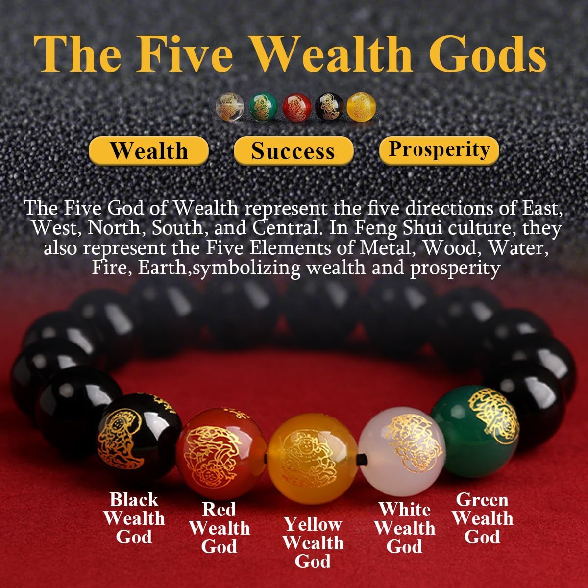 Chinese Feng Shui Wealth and Luck Bracelet for Women to Attract Money,Wealth,Success,Beaded Money Bracelets for Women - Image 3