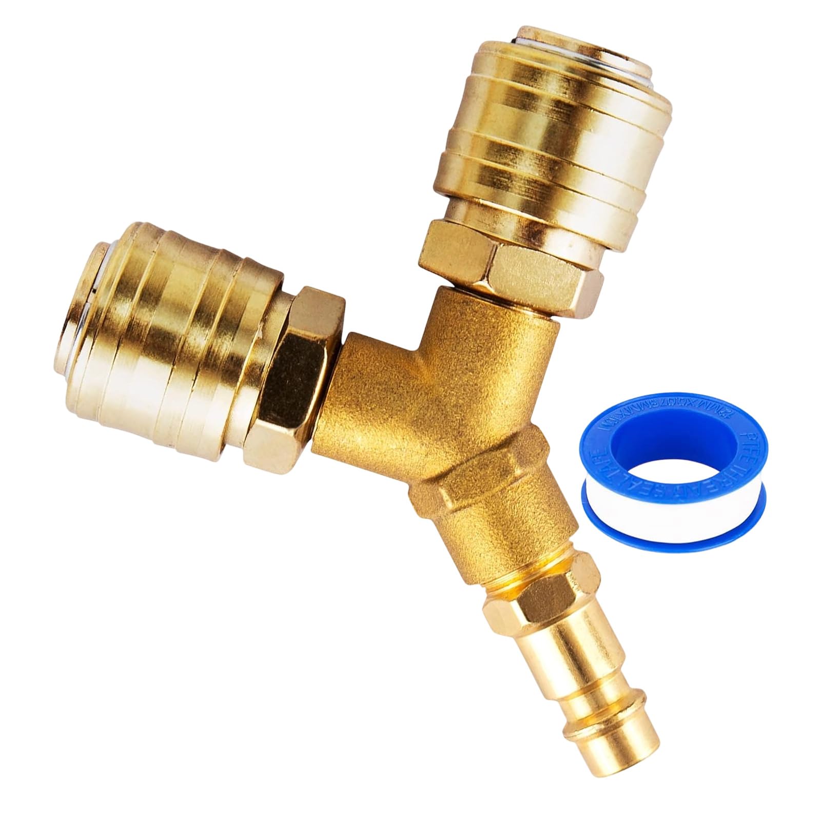 Compressed Air Distributors Hose Quick Coupler Tees for Various Equipment Y Splitters Hose Coupler Distributor with Couplings
