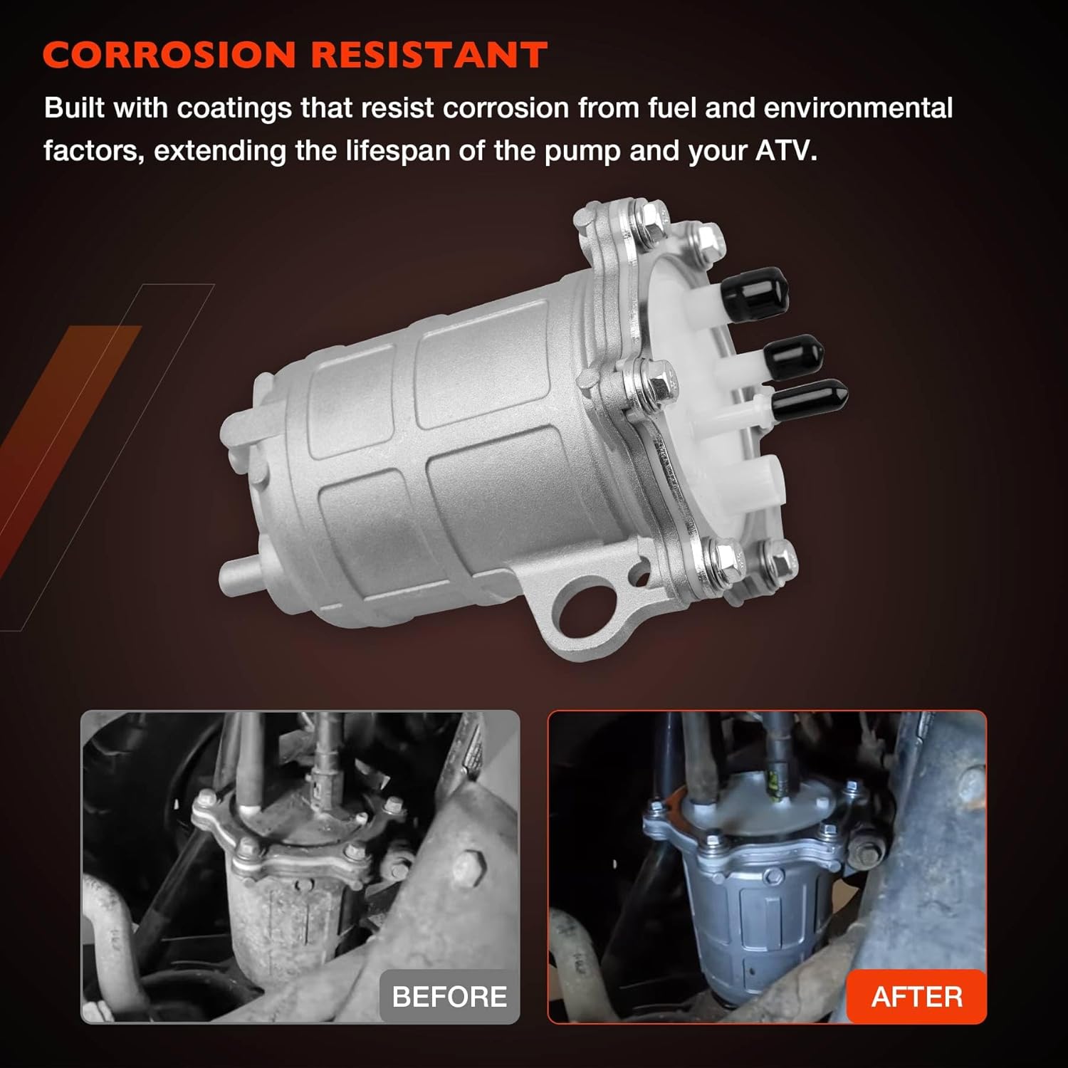Fuel Pump Compatible with Honda ATV Models（2007-2014 Rancher 420 TRX420, 2012-2013 Foreman 500 TRX500, 2008-2009 TRX700XX）- Replace# 16700-HP5-602