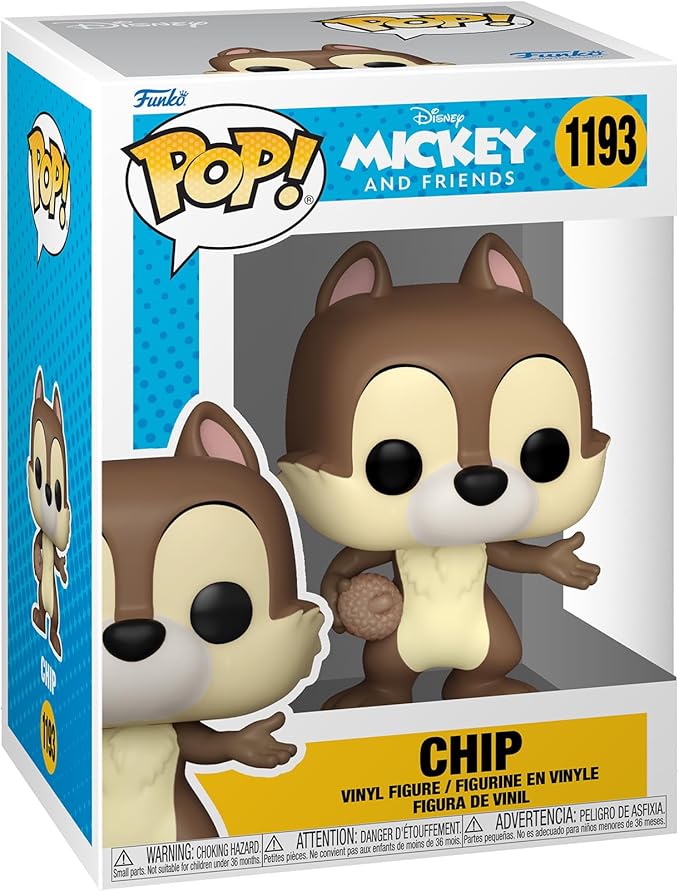 Funko Pop! Disney: Classics - Chip - Figura de Vinilo Coleccionable - Idea de Regalo- Mercancia Oficial - Juguetes para Niños y Adultos - Muñeco para Coleccionistas y Exposición