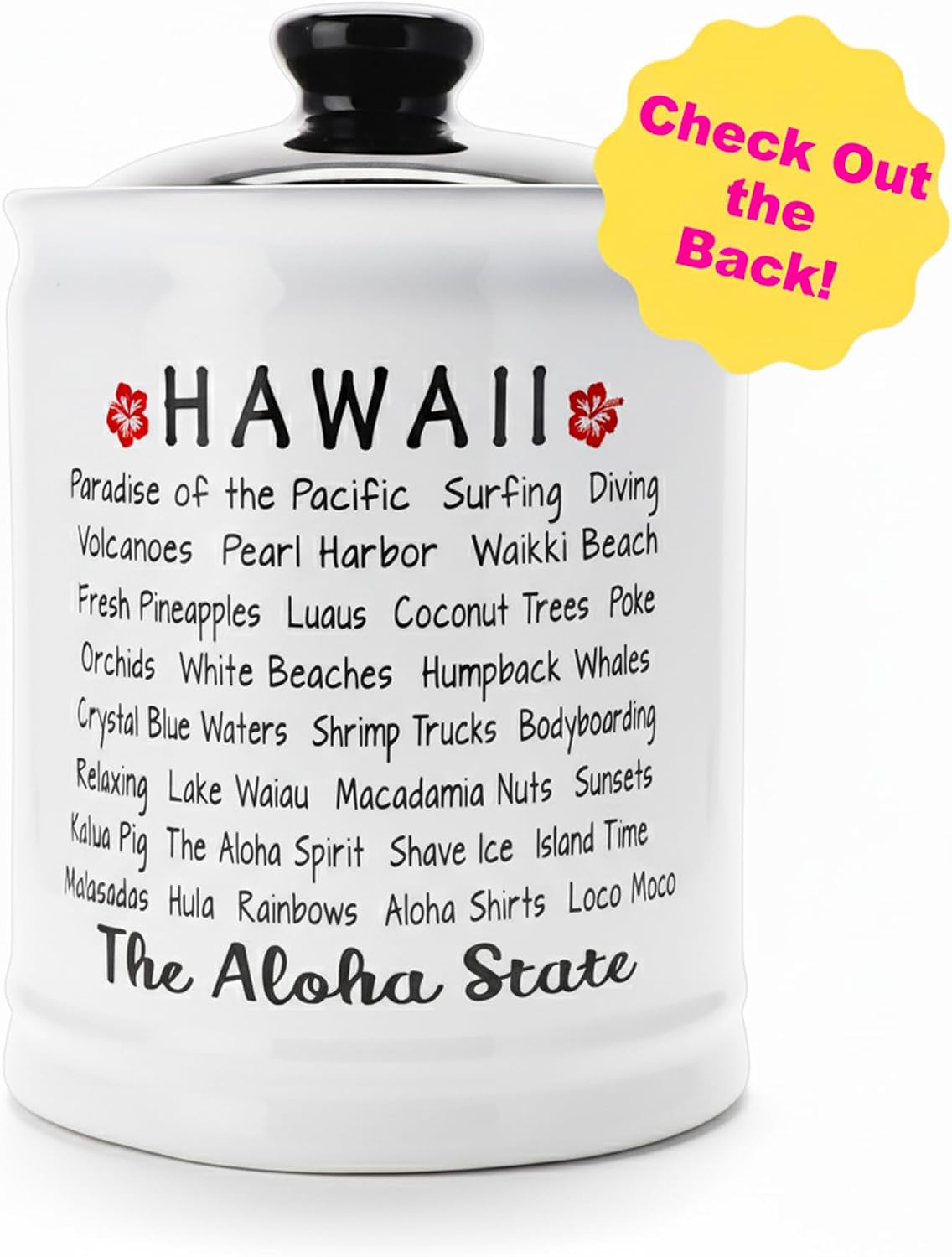 Cottage Creek Jars | Hawaii Fund Travel Bank - Ceramic Piggy Bank for Vacation & Travel Essentials Money Jar for Women, Men, Couples | Engagement Gift & Vacation Accessories Storage Container