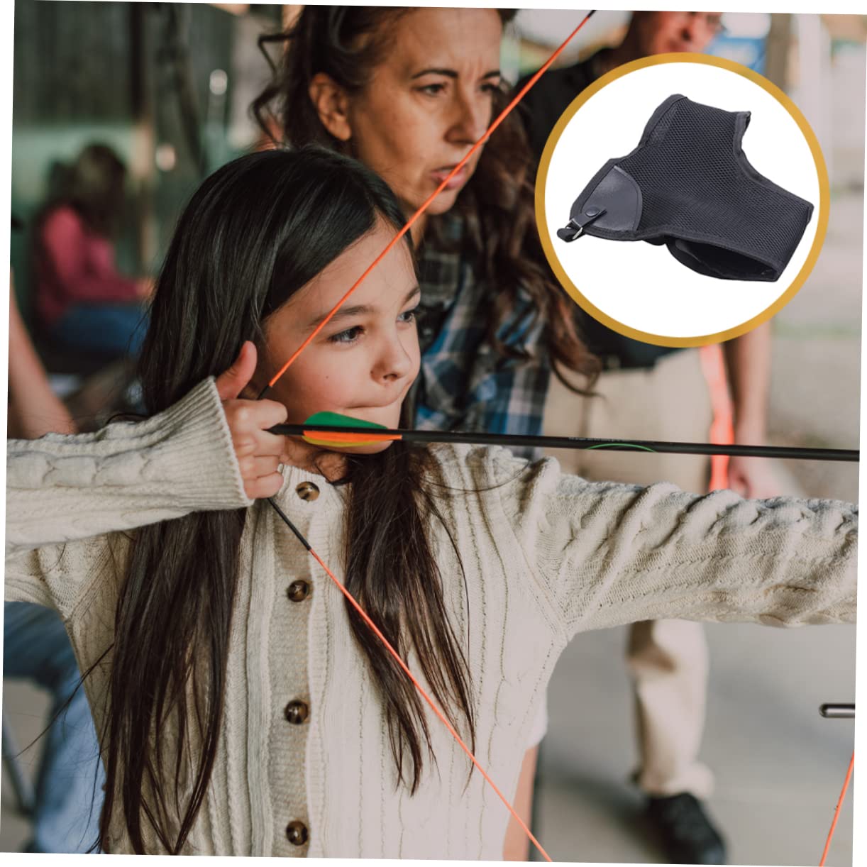 Gogogmee Chest Protective Equipment Archery Arm Guards Adults Traditional Chest Guard Adjustable