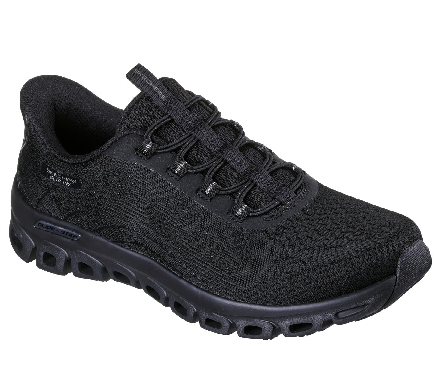 Skechers Women's Glide-Step Elevate Amaze Sneaker, Black Mesh, 5.5 UK