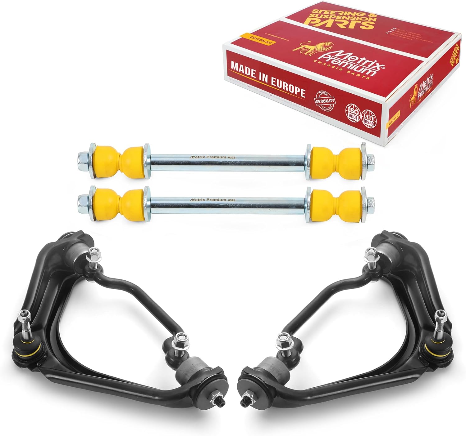 Metrix Premium Chassis Parts GDX - 4 PC Front Sway Bar Stabilizer End Link & Upper Control Arm Kit Fits 2002-2005 Ford Explorer, Mercury Mountaineer, K700542, RK620225, RK620224, Made in Europe