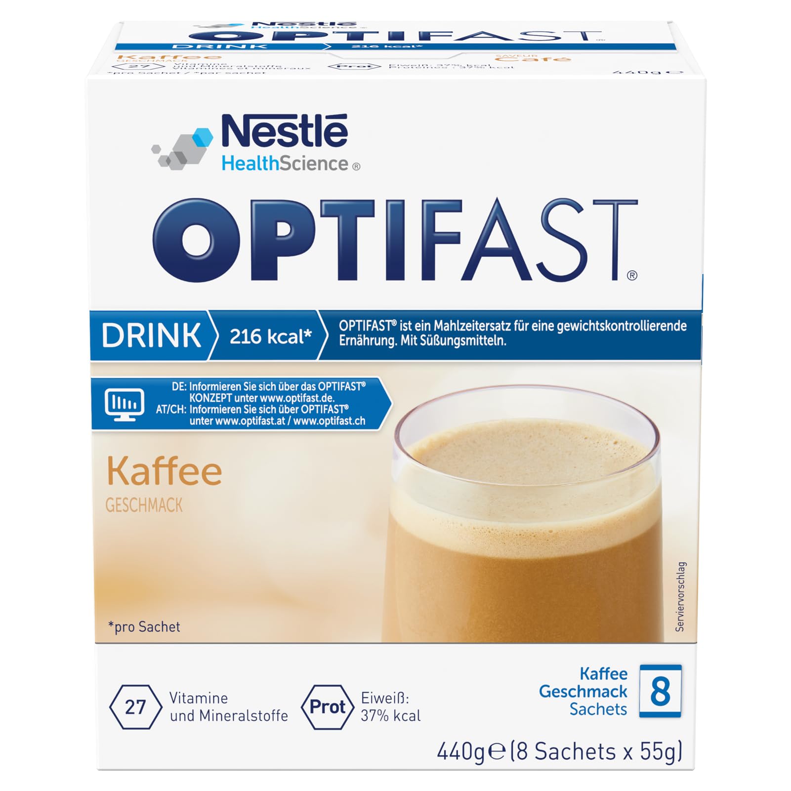 OPTIFAST home Drink Kaffee Pulver 8X55 g