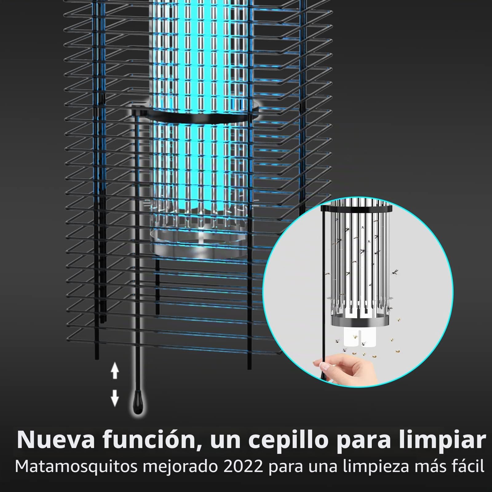 PALONE Lampara Antimosquitos 4500V 20W Mata Mosquitos Electrico UV Antinsectos Repelente Eficaz Alcance 100m² para Repelente de Mosquitos, Polillas, Moscas, Insectos