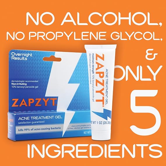 Zapzyt Acne Treatment Gel Maximum Strength 1.0 oz. (Quantity of 6)