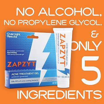 Zapzyt Acne Treatment Gel Maximum Strength 1.0 oz. (Quantity of 6)